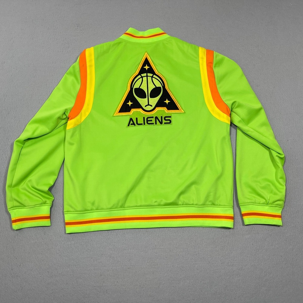 Big3 Basketball Jacket‎ Men Medium Aliens Team Neon Green Streetwear